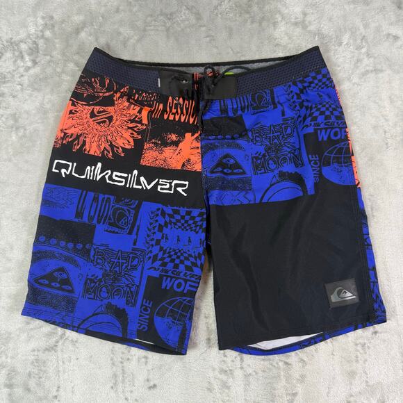 Quiksilver Men's Highline Rave Wave 19 Boardshorts size 32 inches - Picture 1 of 7